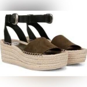 VINCE.
Belisa leather and suede platform espadrille sandals Sz 8